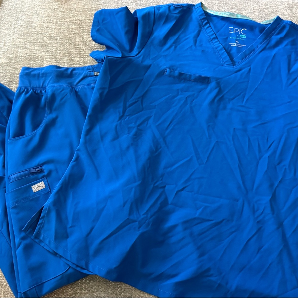 EPIC Royal Blue Scrub Top and Pants Set